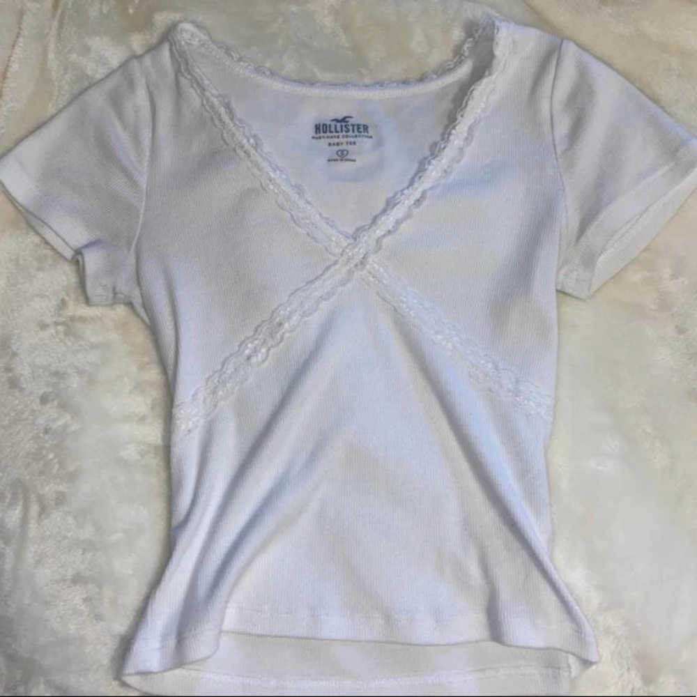 White Lace Baby Tee